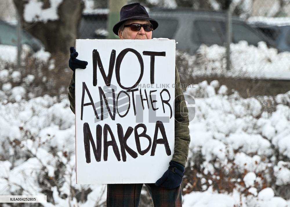 March For Palestine Protest In Edmonton