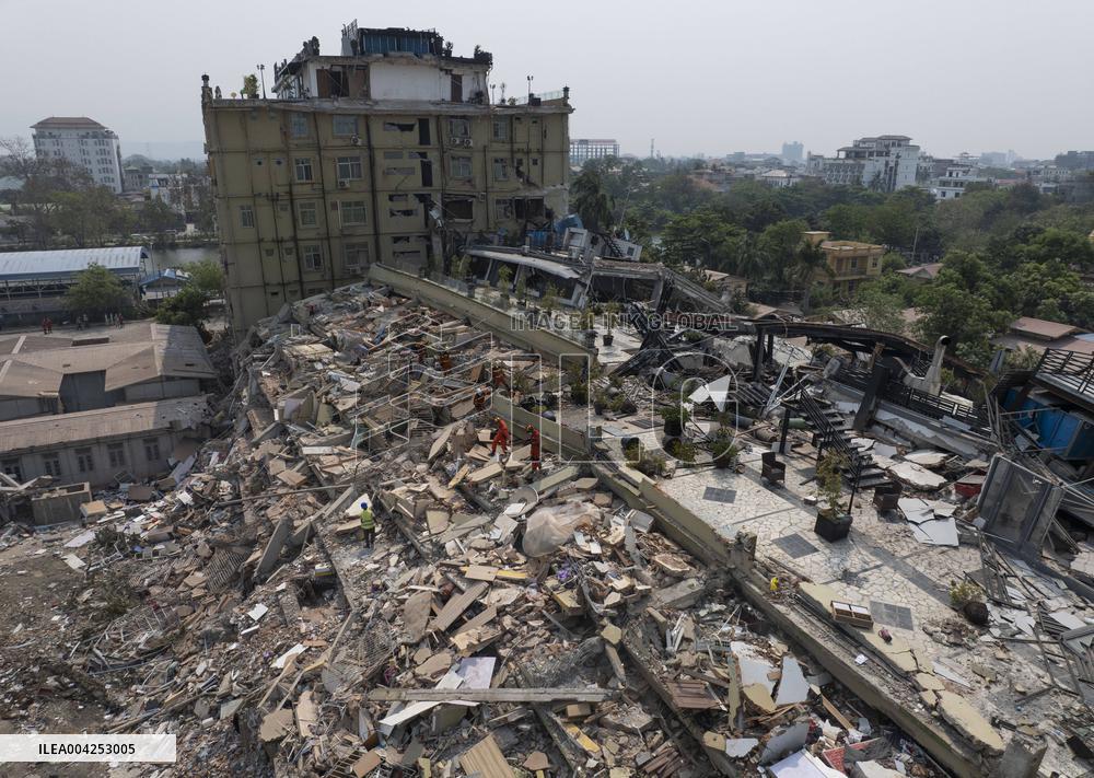 Rescuers Unite in Myanmar Quake Relief Efforts - Mandalay