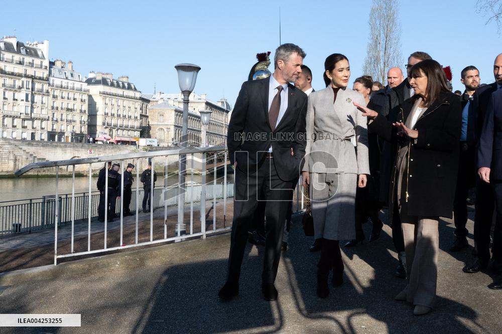 Danish Royal Couple Welcomed By The Mayor Of Paris - Paris