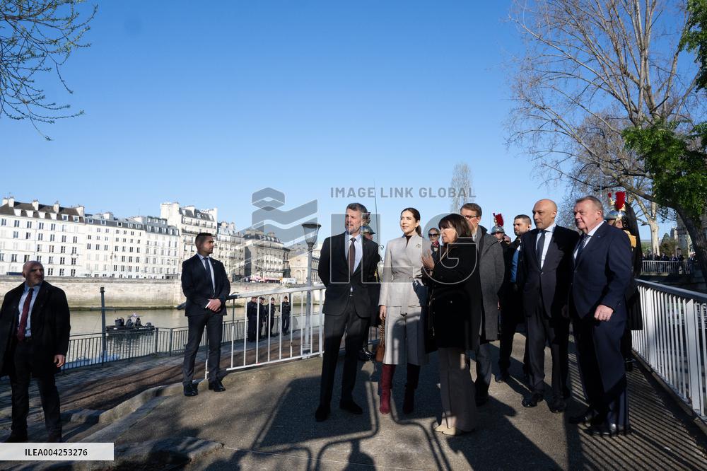 Danish Royal Couple Welcomed By The Mayor Of Paris - Paris