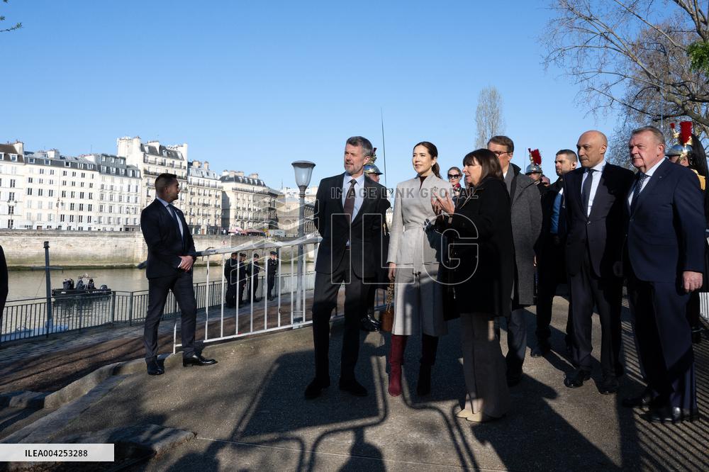Danish Royal Couple Welcomed By The Mayor Of Paris - Paris