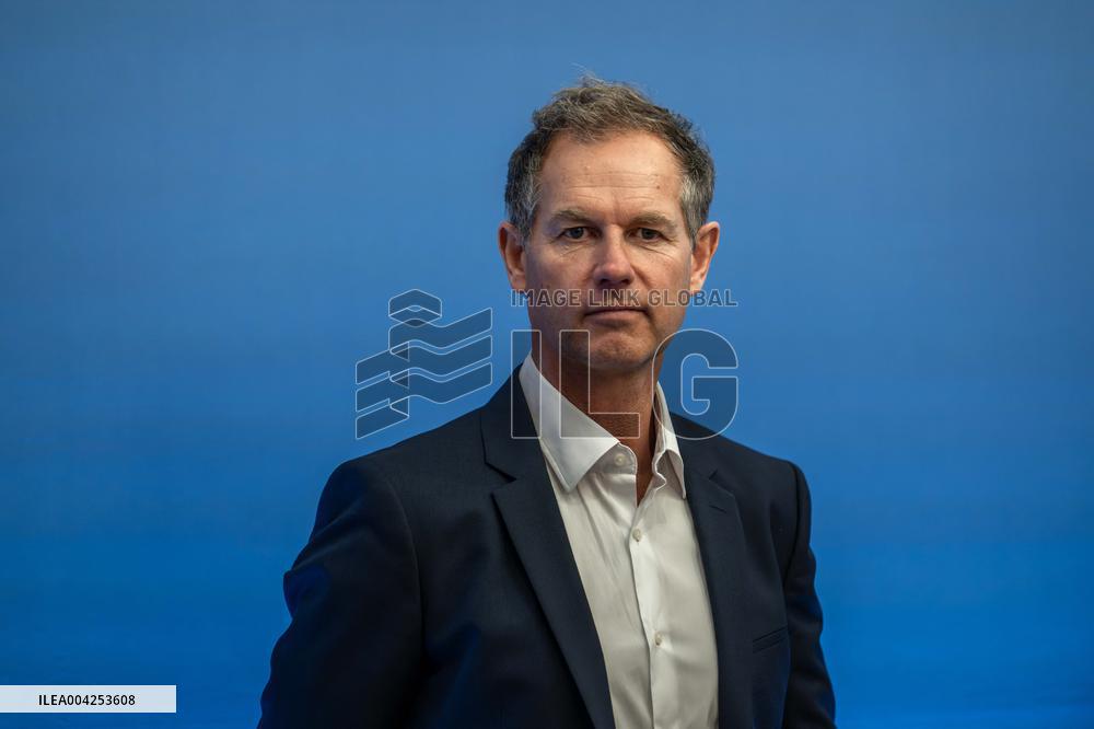 Edgar Grospiron at Nice Town Hall for 2030 Winter Olympics