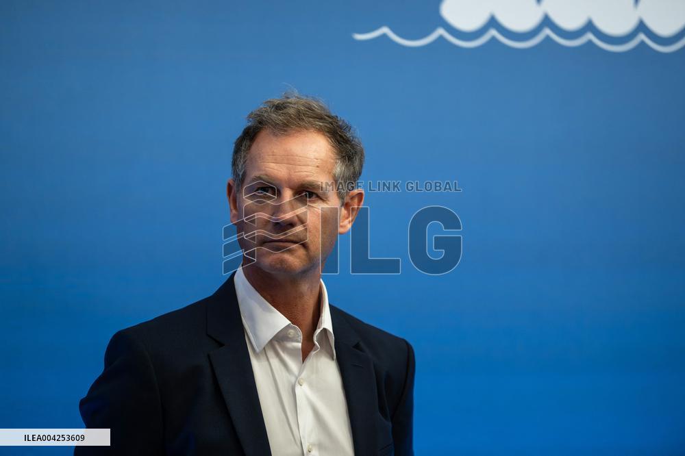 Edgar Grospiron at Nice Town Hall for 2030 Winter Olympics