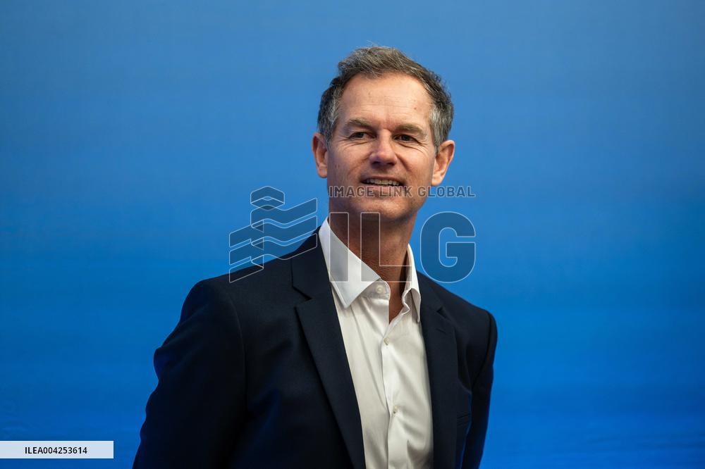 Edgar Grospiron at Nice Town Hall for 2030 Winter Olympics