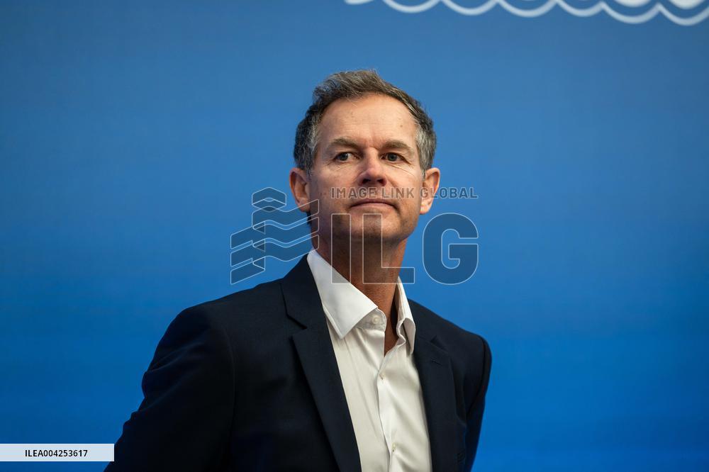 Edgar Grospiron at Nice Town Hall for 2030 Winter Olympics