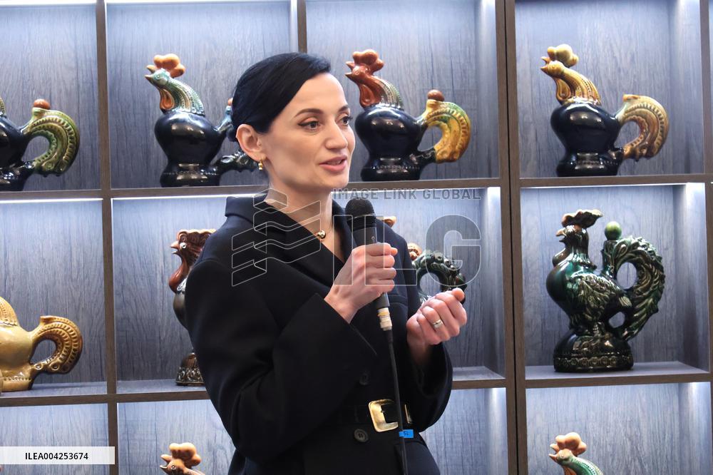 Exhibition of cockerels by Vasylkiv majolica plant