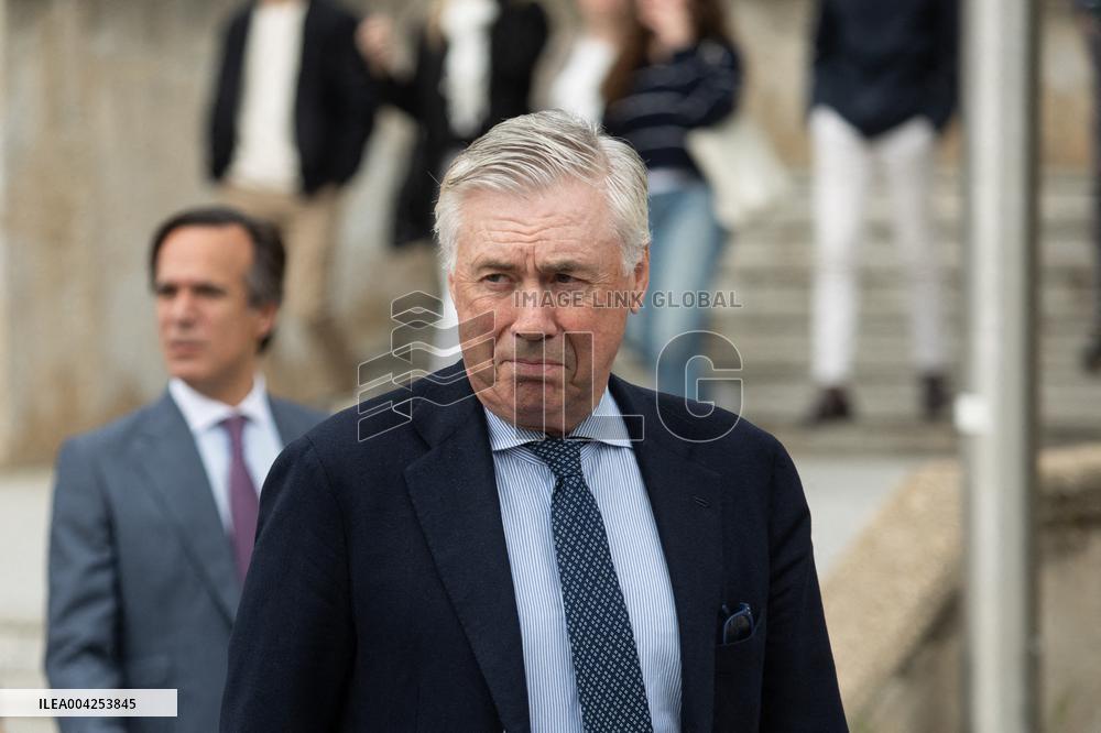 Carlo Ancelotti At Tax Fraud Trial - Madrid