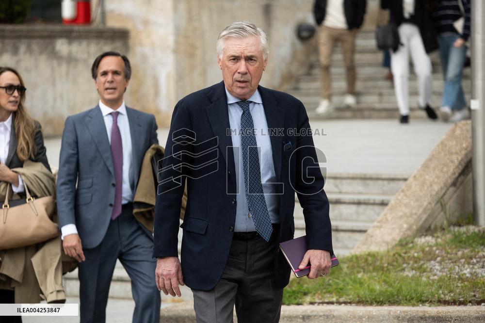 Carlo Ancelotti At Tax Fraud Trial - Madrid