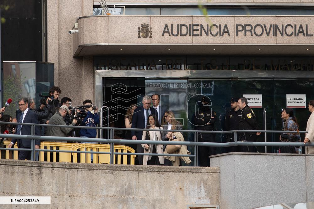 Carlo Ancelotti At Tax Fraud Trial - Madrid