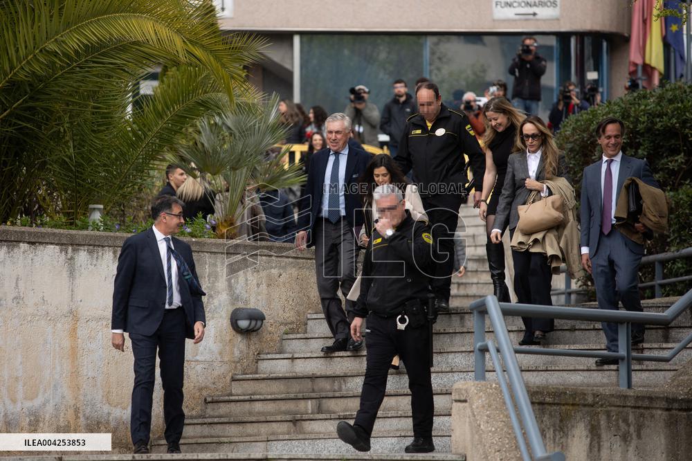 Carlo Ancelotti At Tax Fraud Trial - Madrid