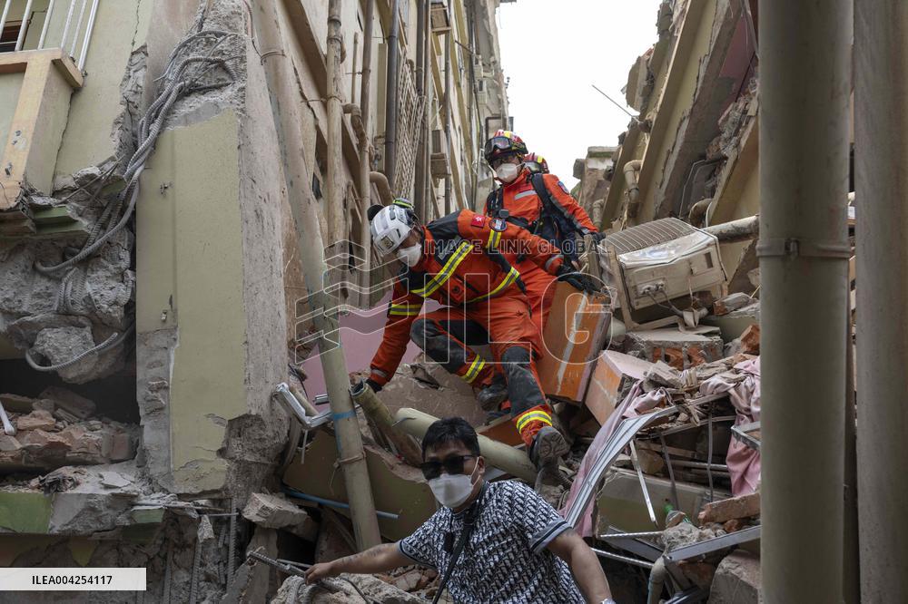 Myanmar-Bangkok Earthquake Aftermath - Mandalay