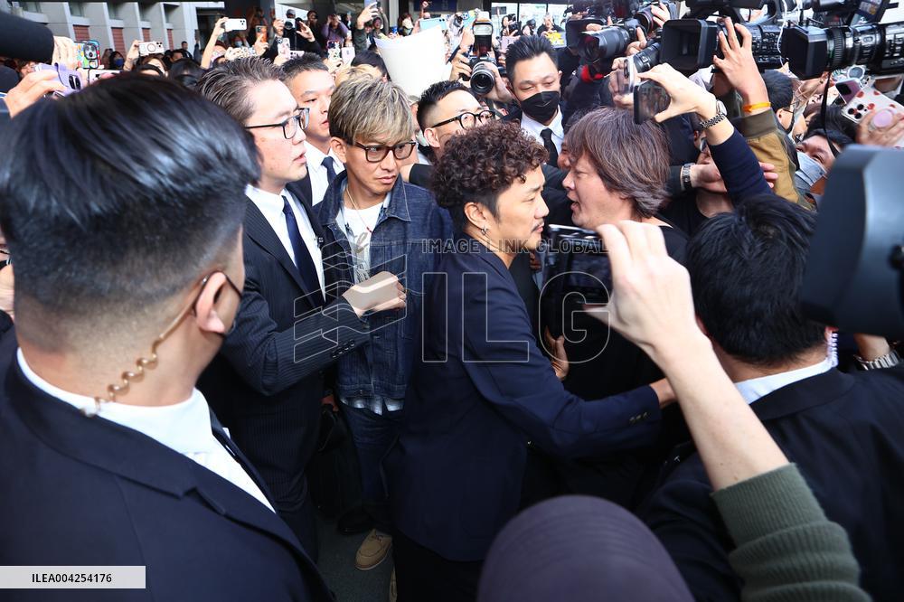 Japanese Actor Takuya Kimura Arrives at Taipei