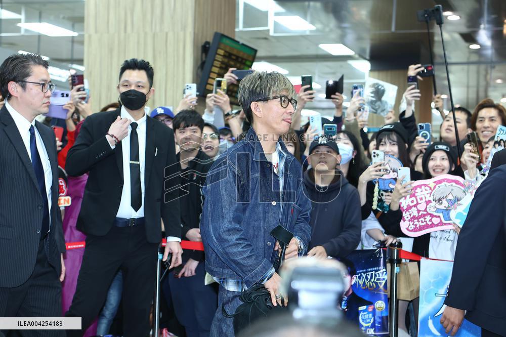 Japanese Actor Takuya Kimura Arrives at Taipei