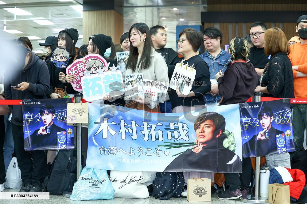Japanese Actor Takuya Kimura Arrives at Taipei