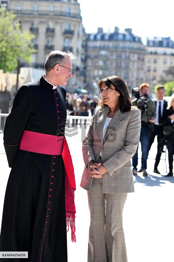 Danish Royal Couple Visits Notre Dame Cathedral - Paris