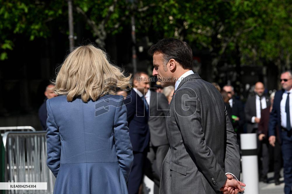 Danish Royal Couple Visits Notre Dame Cathedral - Paris