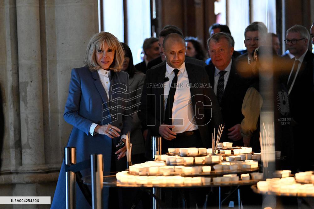Danish Royal Couple Visits Notre Dame Cathedral - Paris