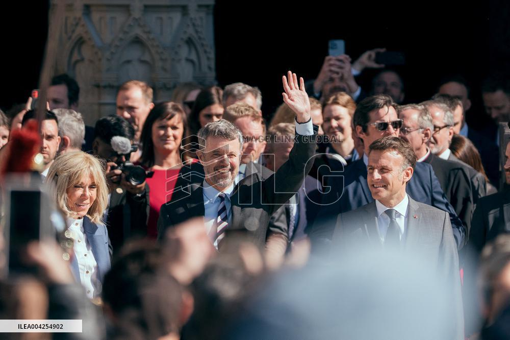 Danish Royal Couple Visits Notre Dame Cathedral - Paris AJ