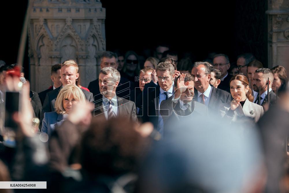 Danish Royal Couple Visits Notre Dame Cathedral - Paris AJ