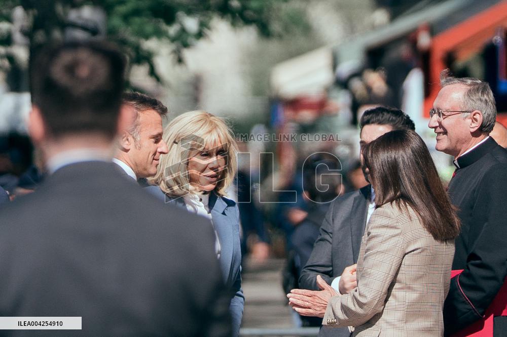 Danish Royal Couple Visits Notre Dame Cathedral - Paris AJ