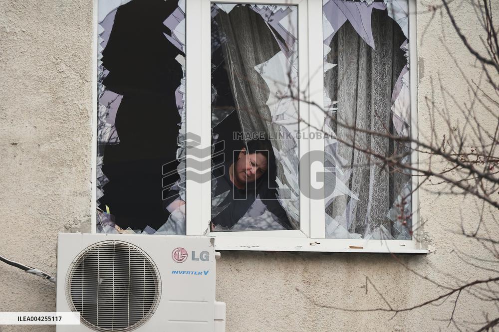 Russian drone hits high-rise building in Kharkiv