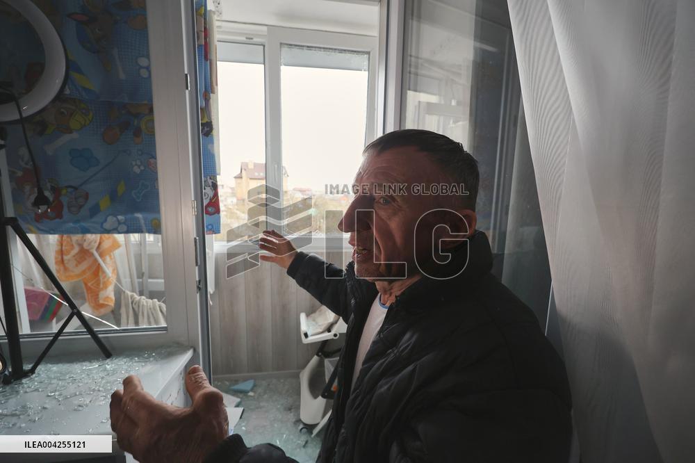 Russian drone hits high-rise building in Kharkiv