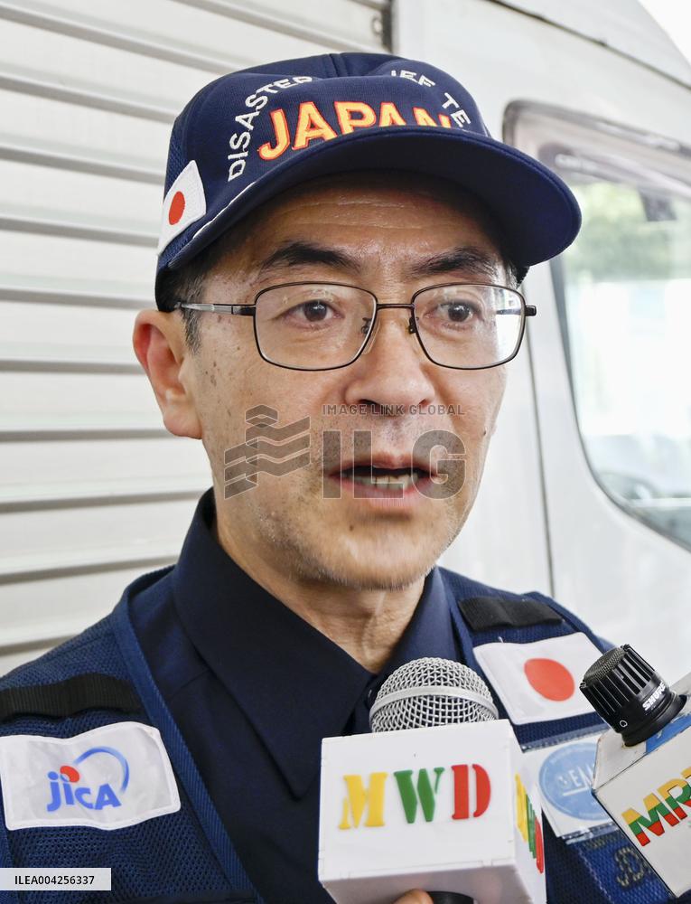 Japan's medical team arrives in quake-hit Myanmar