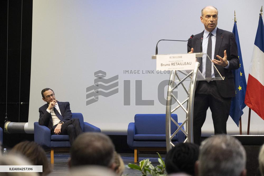 Bruno Retailleau LR Presidential Candidate in Meaux