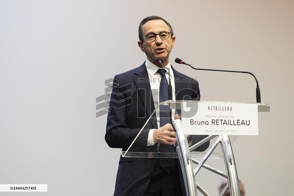 Bruno Retailleau LR Presidential Candidate in Meaux