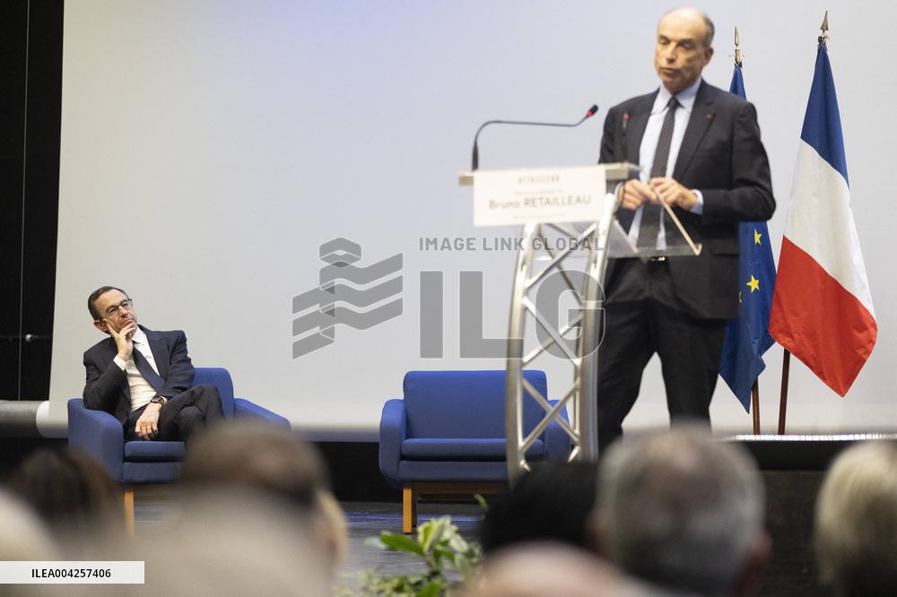 Bruno Retailleau LR Presidential Candidate in Meaux