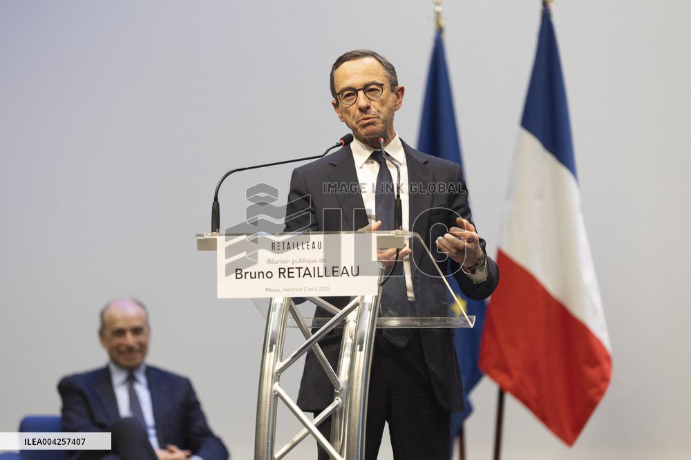 Bruno Retailleau LR Presidential Candidate in Meaux
