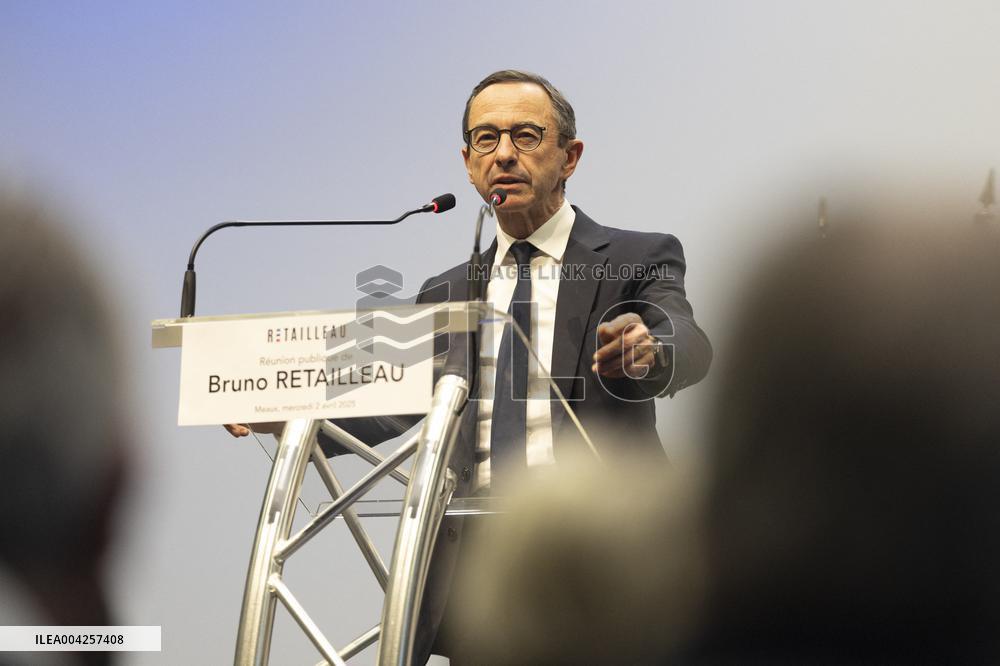 Bruno Retailleau LR Presidential Candidate in Meaux