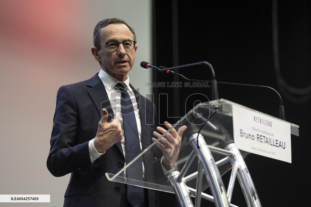 Bruno Retailleau LR Presidential Candidate in Meaux