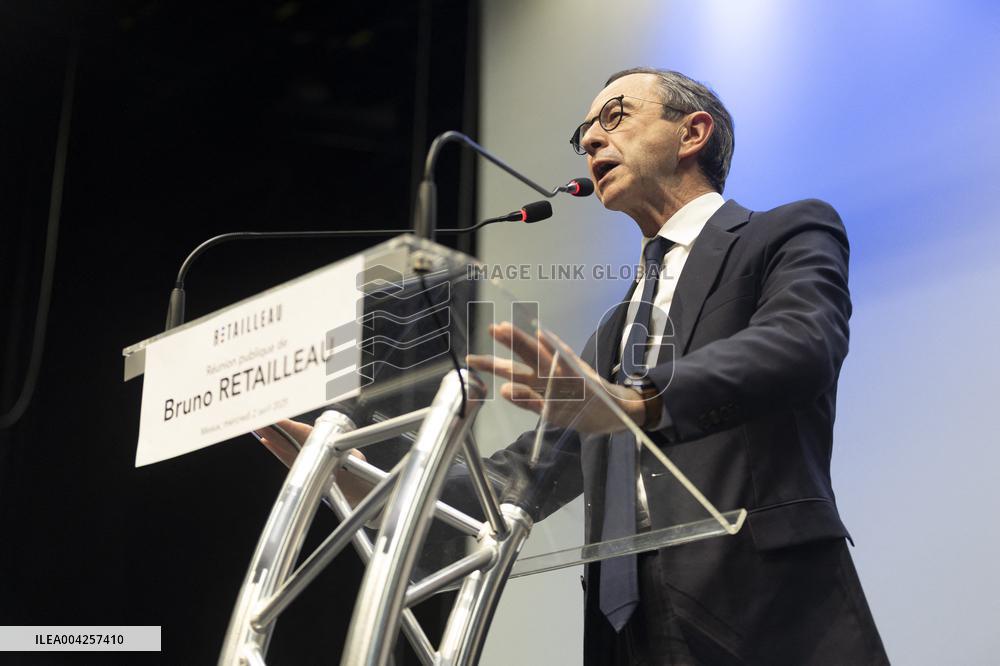 Bruno Retailleau LR Presidential Candidate in Meaux