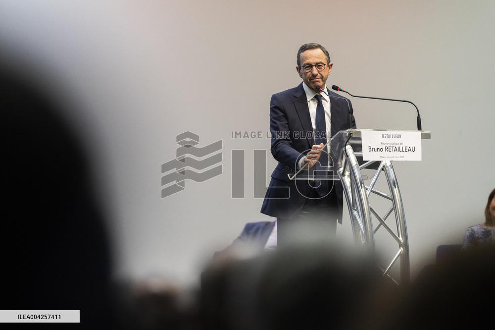 Bruno Retailleau LR Presidential Candidate in Meaux