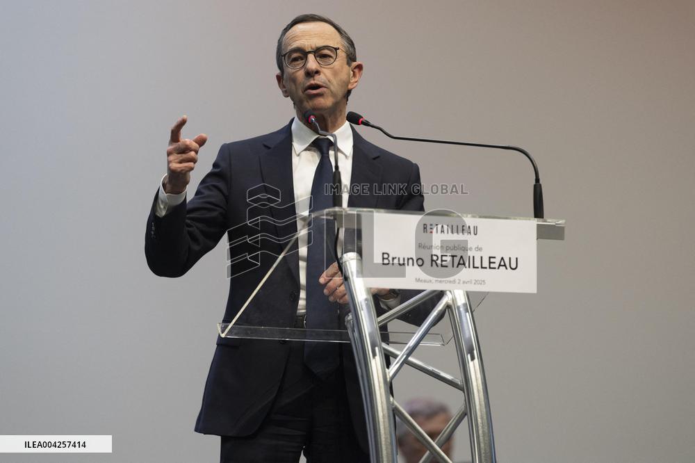 Bruno Retailleau LR Presidential Candidate in Meaux