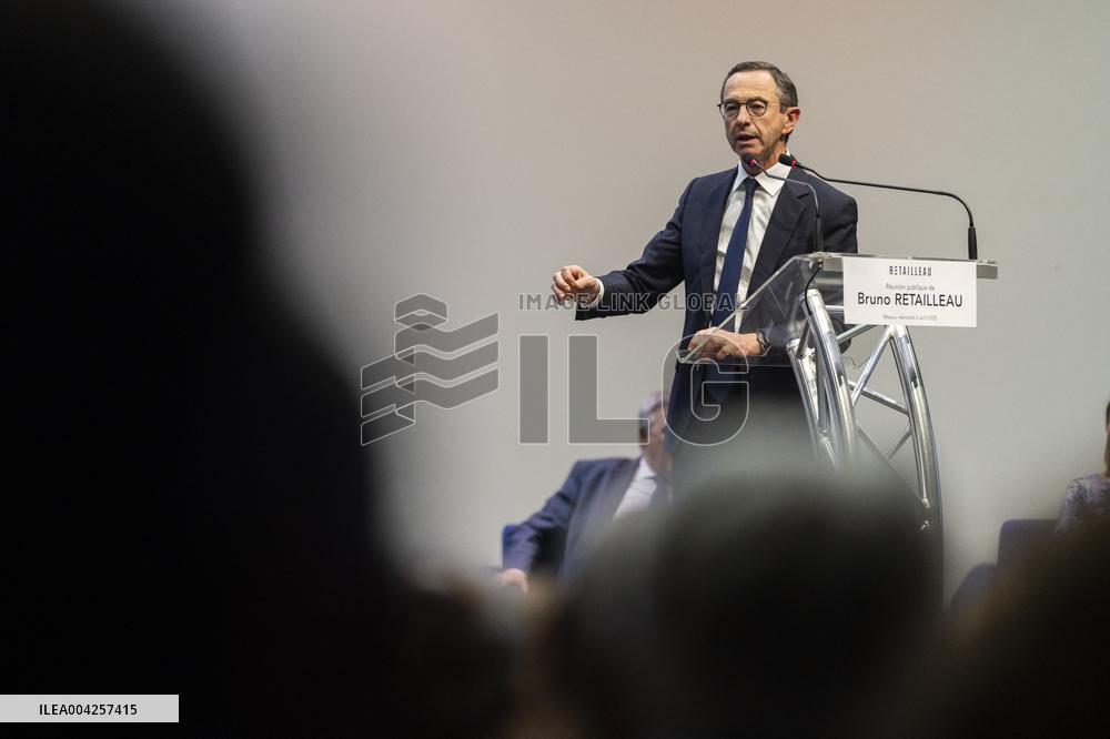 Bruno Retailleau LR Presidential Candidate in Meaux