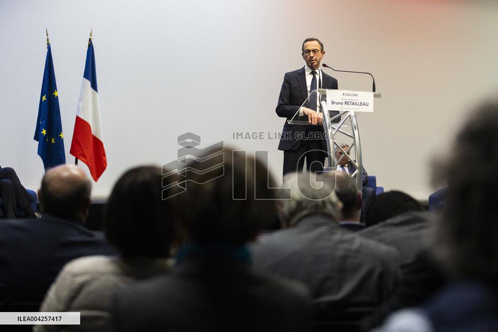 Bruno Retailleau LR Presidential Candidate in Meaux