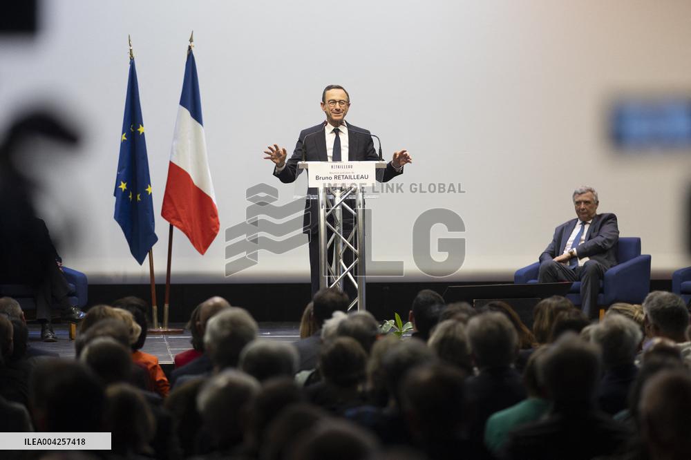 Bruno Retailleau LR Presidential Candidate in Meaux