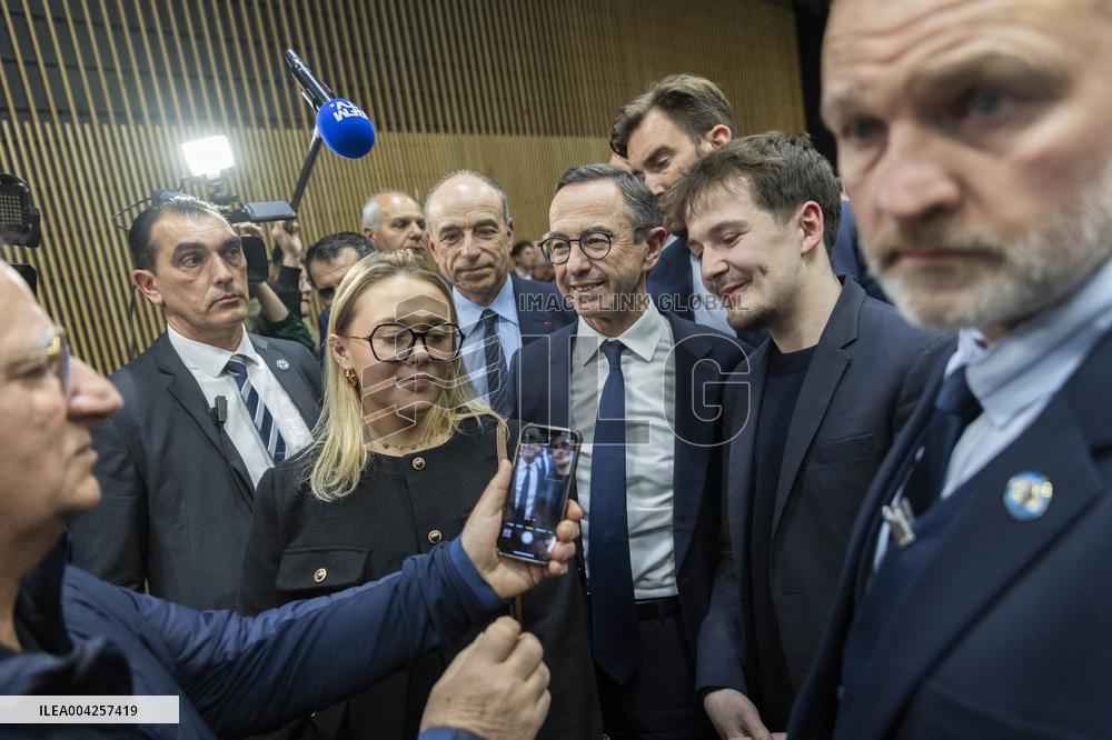 Bruno Retailleau LR Presidential Candidate in Meaux