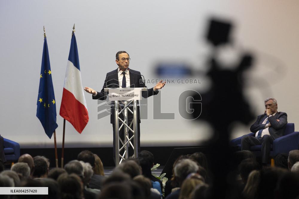 Bruno Retailleau LR Presidential Candidate in Meaux