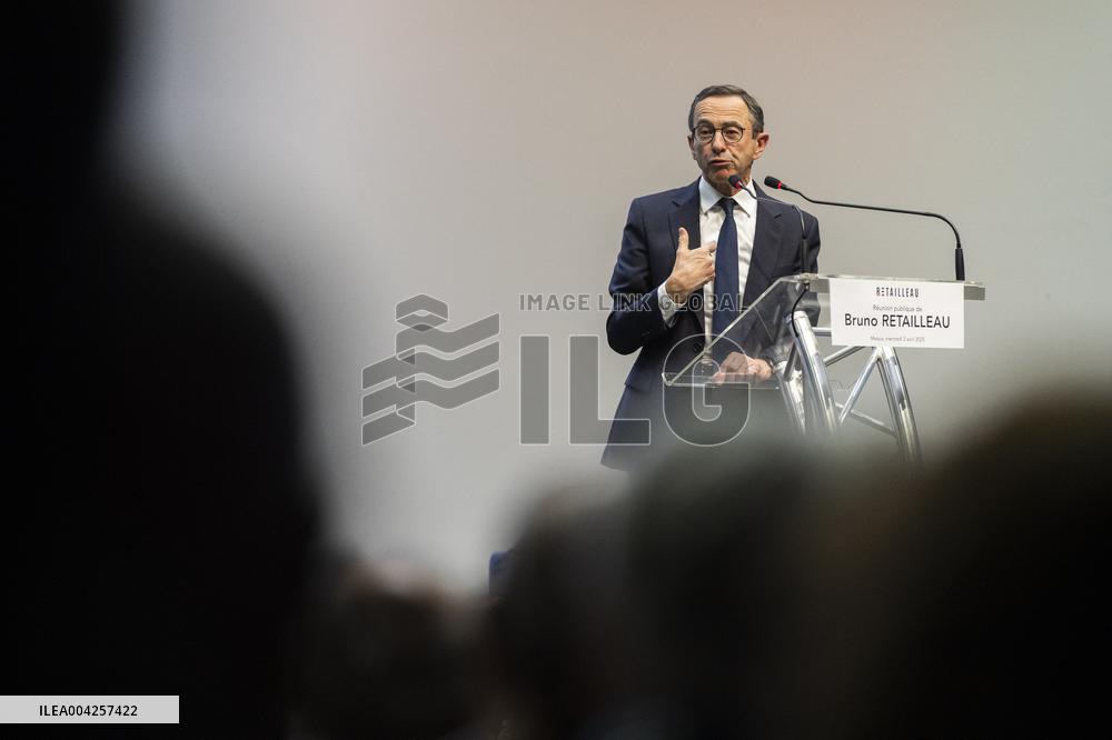 Bruno Retailleau LR Presidential Candidate in Meaux