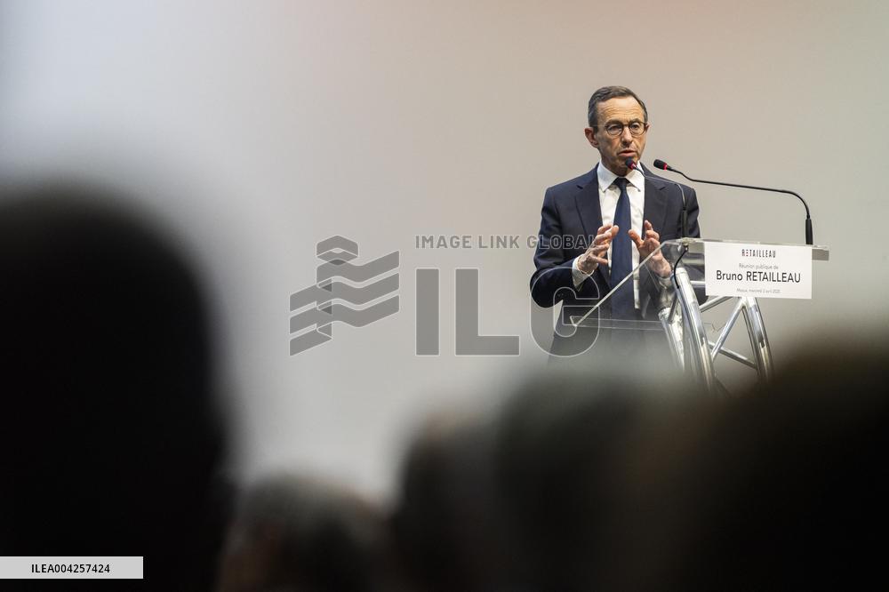 Bruno Retailleau LR Presidential Candidate in Meaux