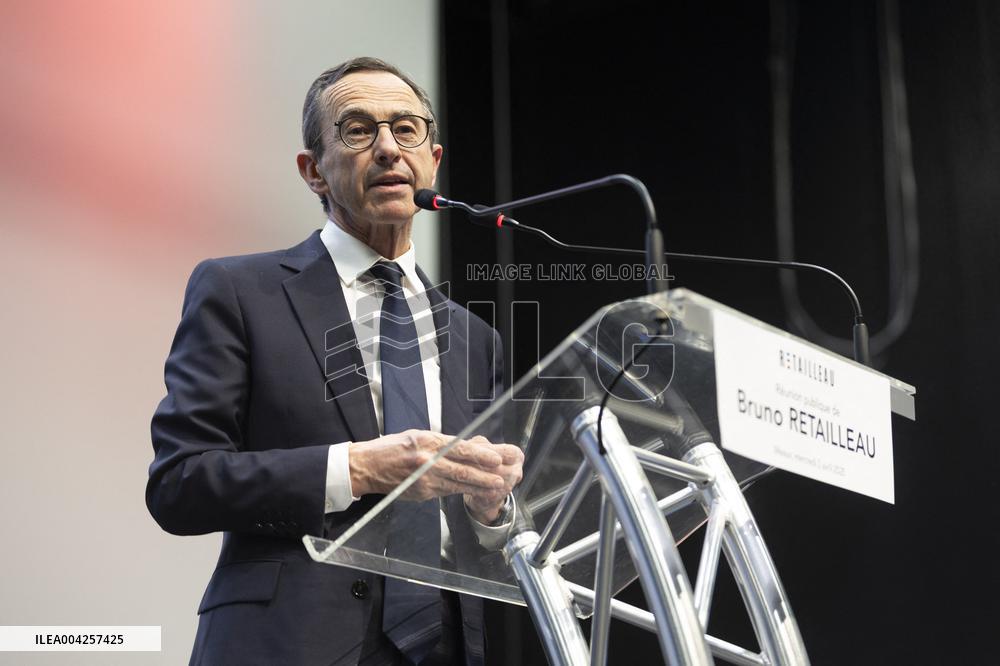 Bruno Retailleau LR Presidential Candidate in Meaux