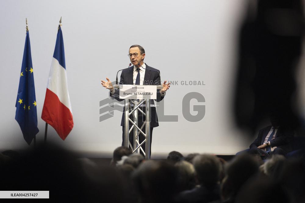 Bruno Retailleau LR Presidential Candidate in Meaux