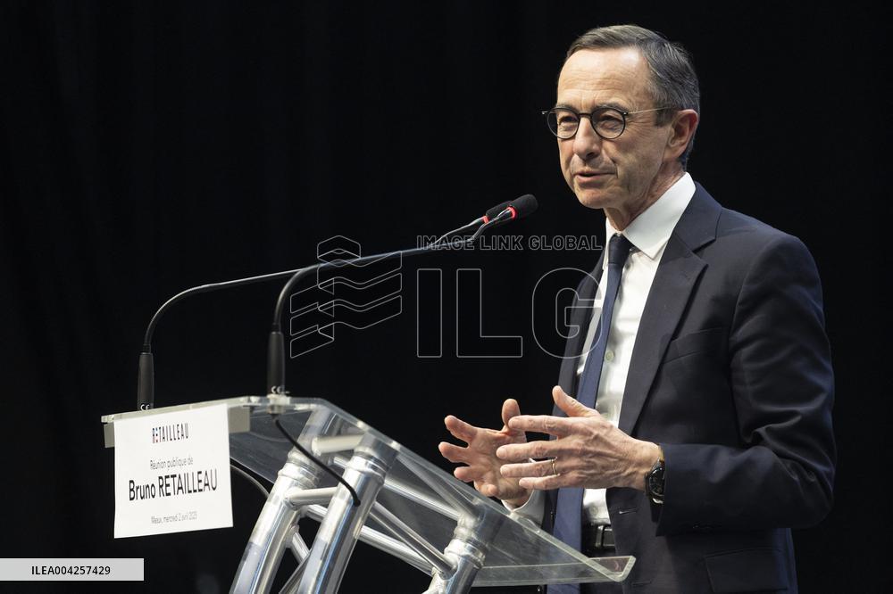 Bruno Retailleau LR Presidential Candidate in Meaux