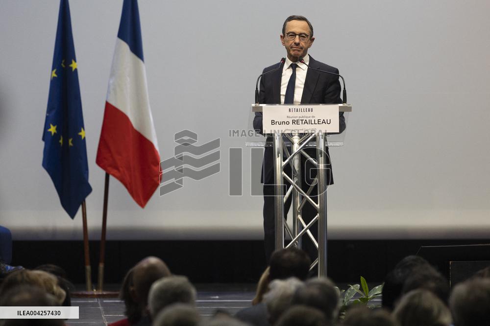 Bruno Retailleau LR Presidential Candidate in Meaux