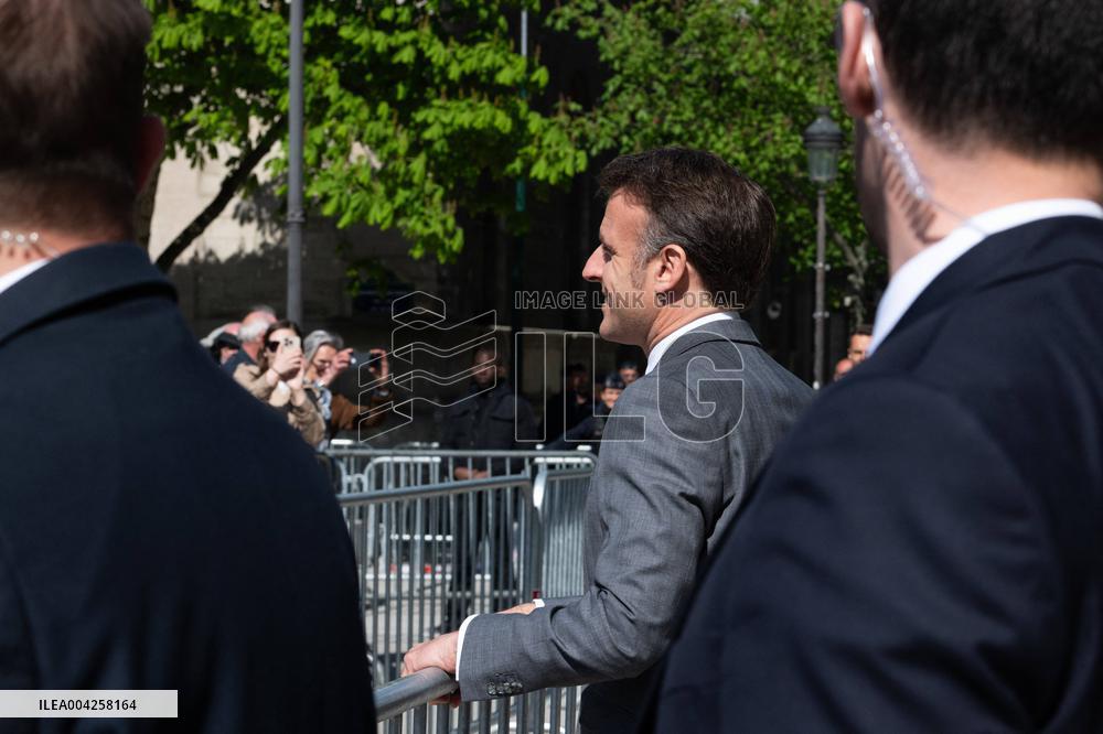 Danish Royal Couple Visits Notre Dame Cathedral - Paris