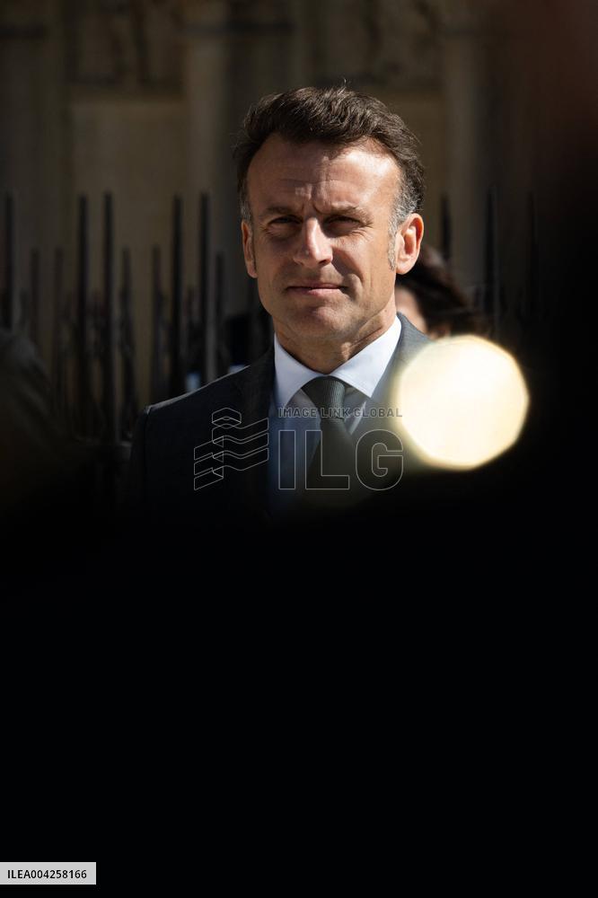 Danish Royal Couple Visits Notre Dame Cathedral - Paris