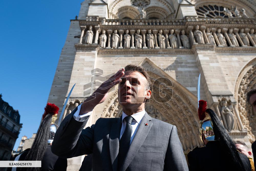 Danish Royal Couple Visits Notre Dame Cathedral - Paris